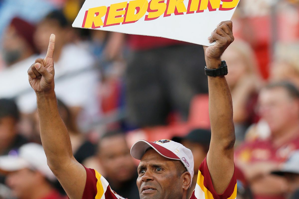 Ken celebrates as the Redskins run onto the field Wednesday night. 