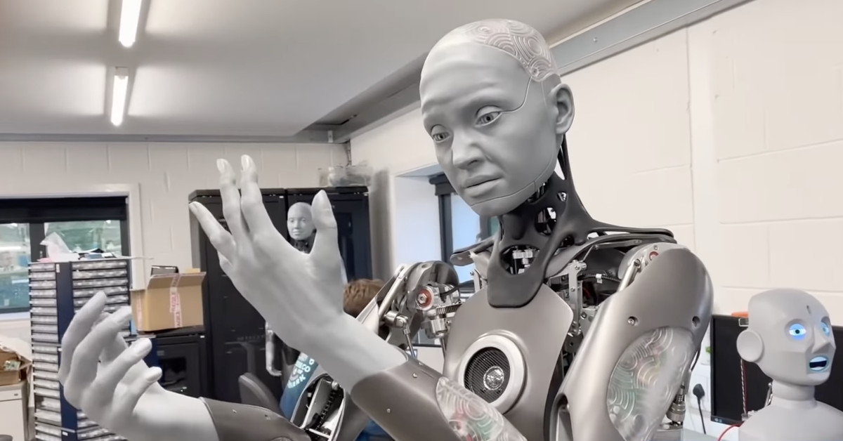 A humanoid robot makes eerily lifelike facial expressions