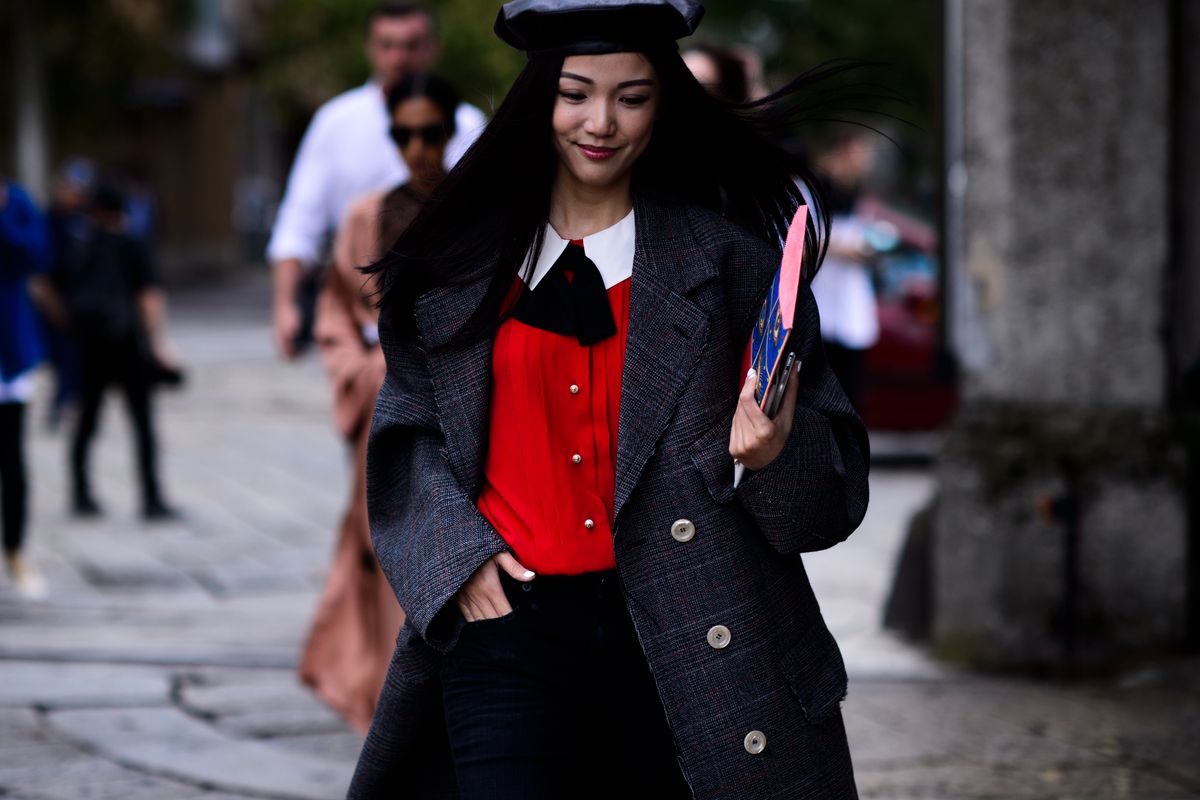 Woman in a beret.