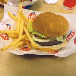 In DQ-land, they call this a GrillBurger. It's your basic cheeseburger.