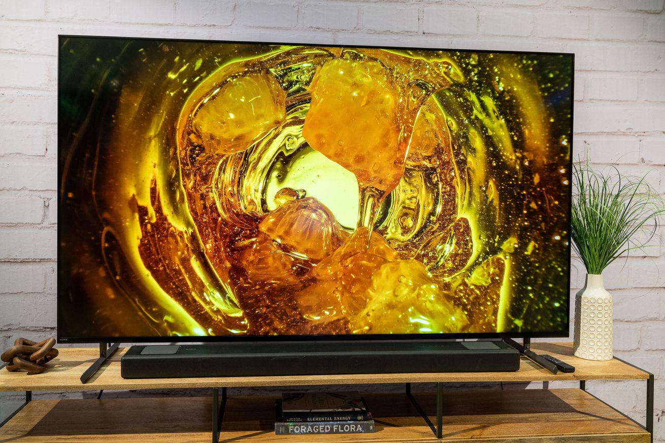 A photo of Sony’s 2023 QD-OLED 4K TV.