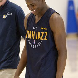 UCLA guard Aaron Holiday during a six-person workout at Zions Bank Basketball Center in Salt Lake City on Monday, June 4, 2018.