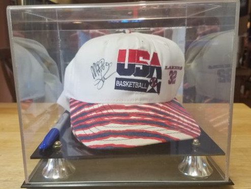 Vintage NOS 1992 Zubaz USA Basketball Chris Mullins Warriors Dream Team Hat & 2 Pins