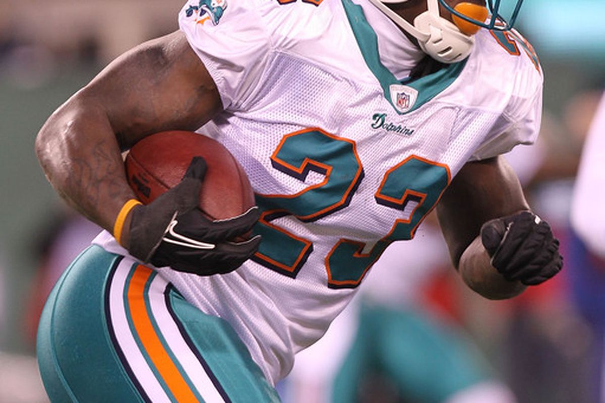 Ricky Williams claimed the top halfback spot of the All Time Miami Dolphins Depth Chart.  Can his former backfield mate Ronnie Brown make it onto the depth chart as well?