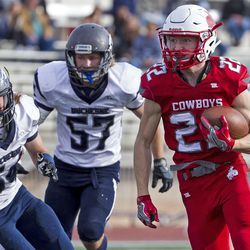 Duchesne and Kanab face off during the UHSAA 1A state championship football game at Southern Utah University in Cedar City on Saturday, Nov. 12, 2016. Duchesne took the title over Kanab with its 19-17 victory.
