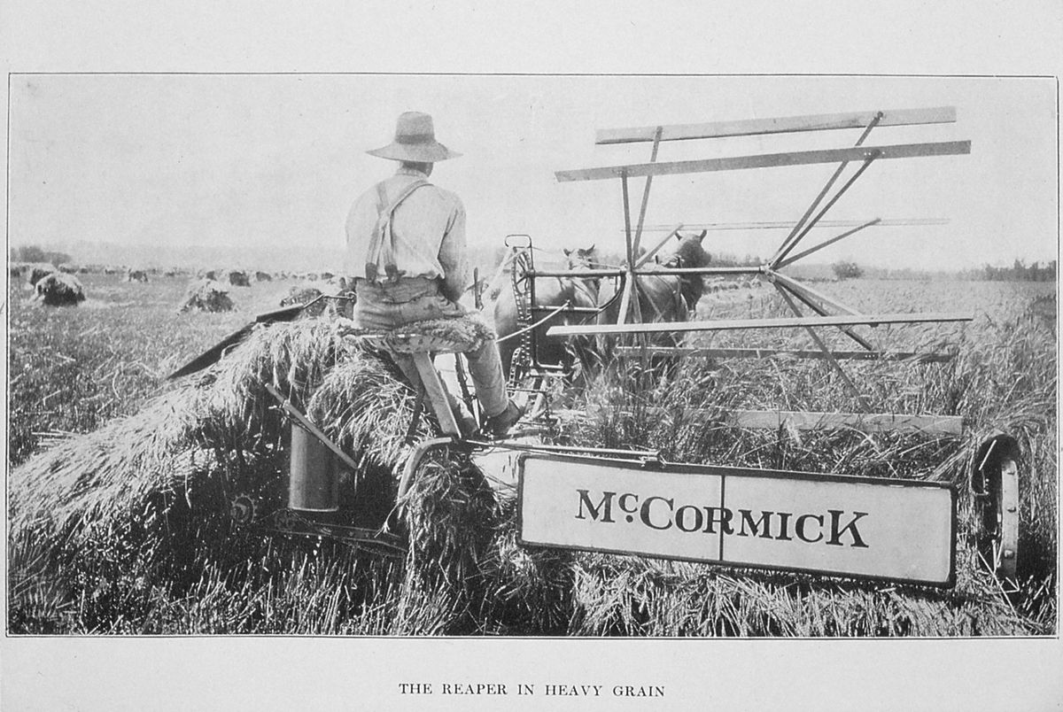 Cyrus McCormick built his first mechanical reaper in 1831. Soon he was Chicago’s largest employer, with 120 workers who produced 450 reapers in one year.