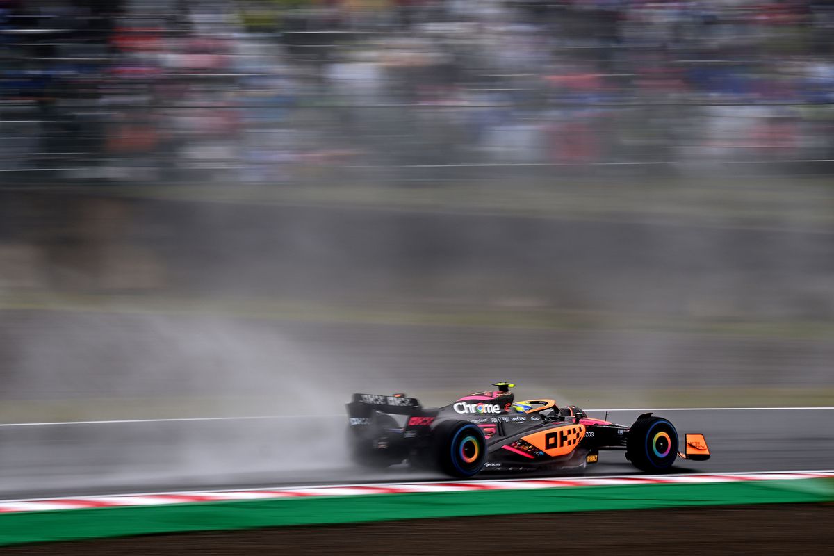 Lando Norris of Great Britain driving the (4) McLaren MCL36 Mercedes on track during the F1 Grand Prix of Japan at Suzuka International Racing Course on October 09, 2022 in Suzuka, Japan.