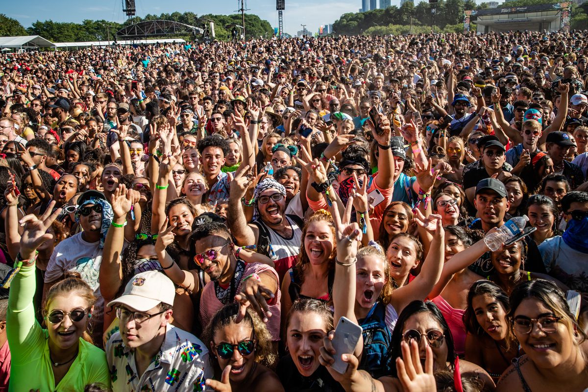 Fans enjoy Day 3 of Lollapalooza in Grant Park, August 3rd 2019.