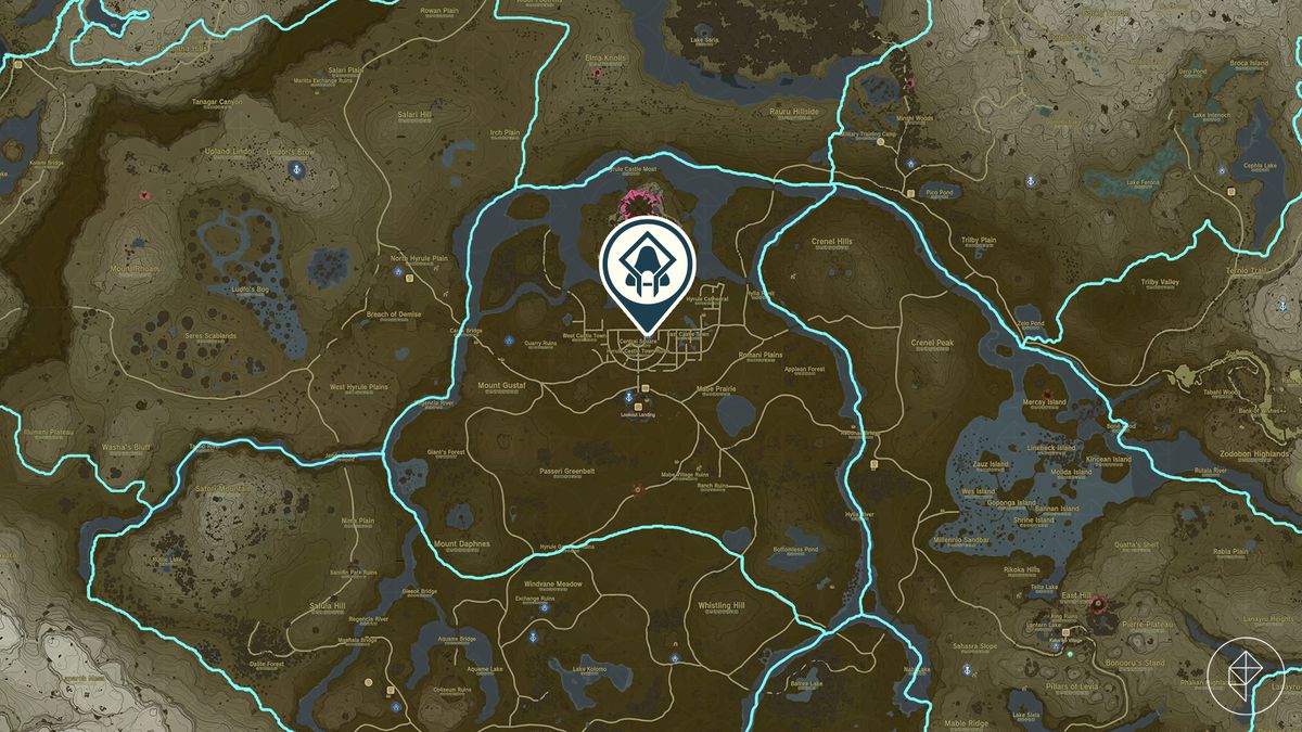 Kyononis Shrine map screenshot in The Legend of Zelda: Tears of the Kingdom