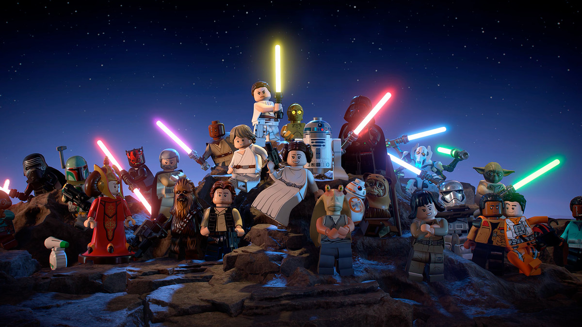 A collection of mini-figs from Lego Star Wars: The Skywalker Saga