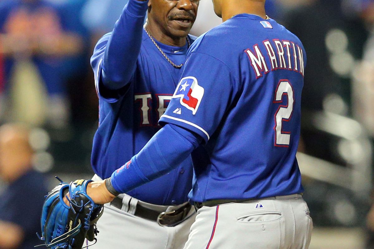 I can't tell of Wash is going in for a high-five or a slap