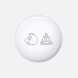 “Chicken shit” in emoji on an AirTag.