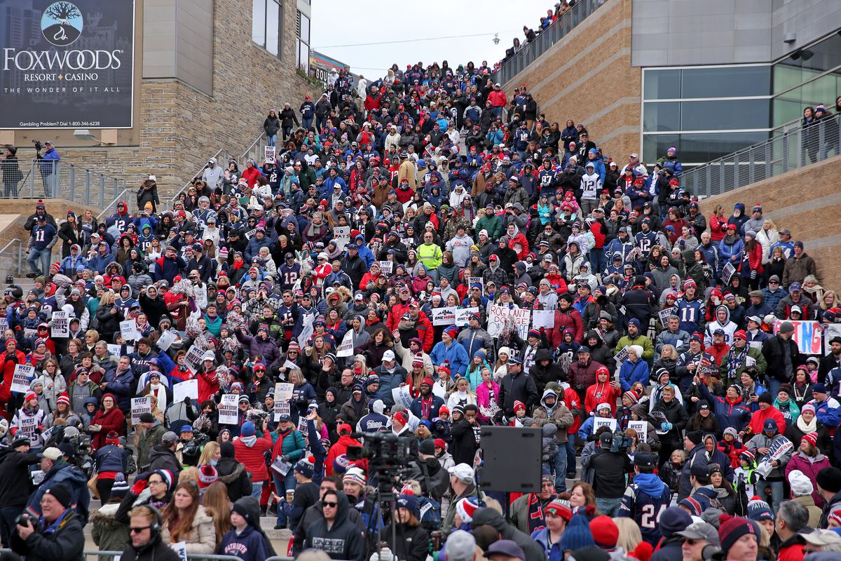 New England Patriots Super Bowl Sendoff Rally