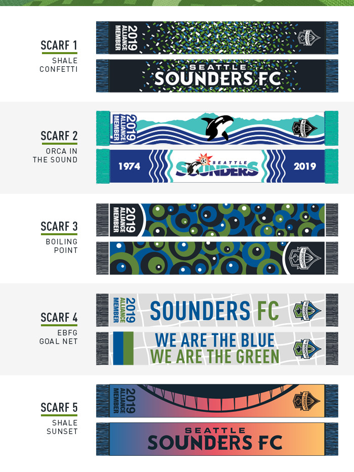 Seattle Sounders FC MLS 2018 Season Ticket Alliance Member Scarf 