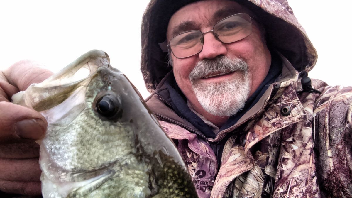 Yours truly with one of the largemouth bass he caught Friday on opening day at Braidwood Lake; my biggest bass went 16 inches.<br>Dale Bowman/Sun-Times