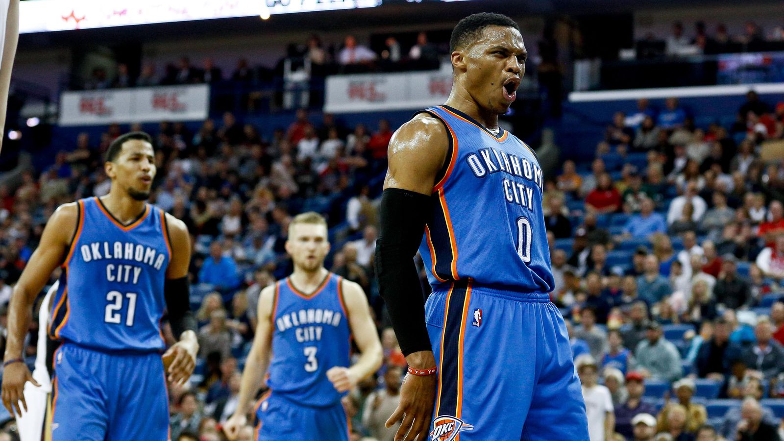 Russell Westbrook and the Oklahoma City Thunder host the underdog Dallas Ma...