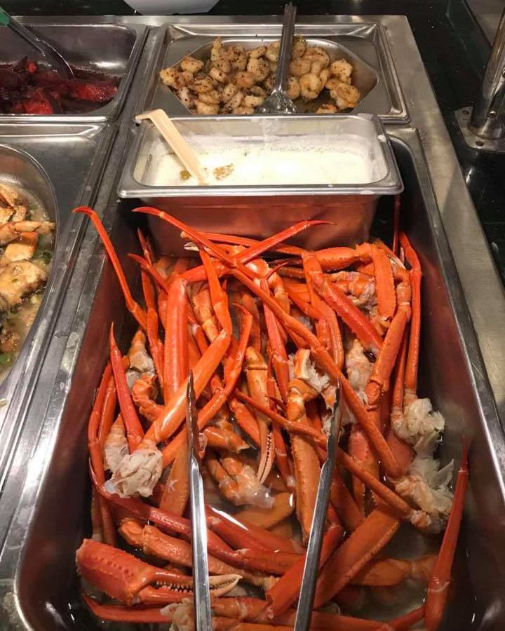 Crab legs at buffet