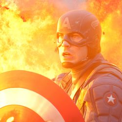Chris Evans plays Captain America in the Anthony and Joe Russo directed film "Captain American: The First Avenger," from Paramount Pictures and Marvel Entertainment.