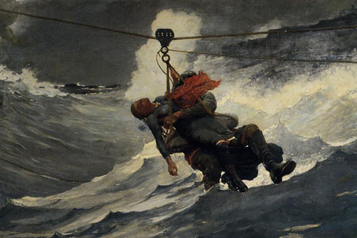 Winslow Homer, <em>The Life Line</em> (1884). 
