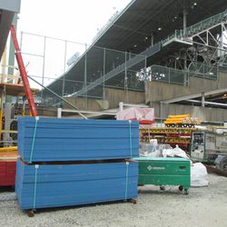 End of the third-base line grandstand - 