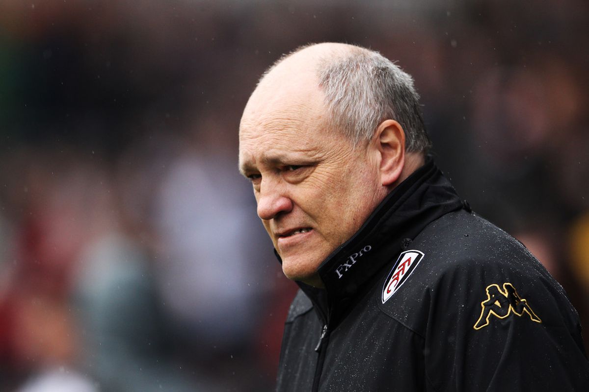 LONDON, ENGLAND - MARCH 04:  Fulham manager Martin Jol looks on prior to the Barclays Premier League match between Fulham and Wolverhampton Wanderers at Craven Cottage on March 4, 2012 in London, England.  (Photo by Scott Heavey/Getty Images)