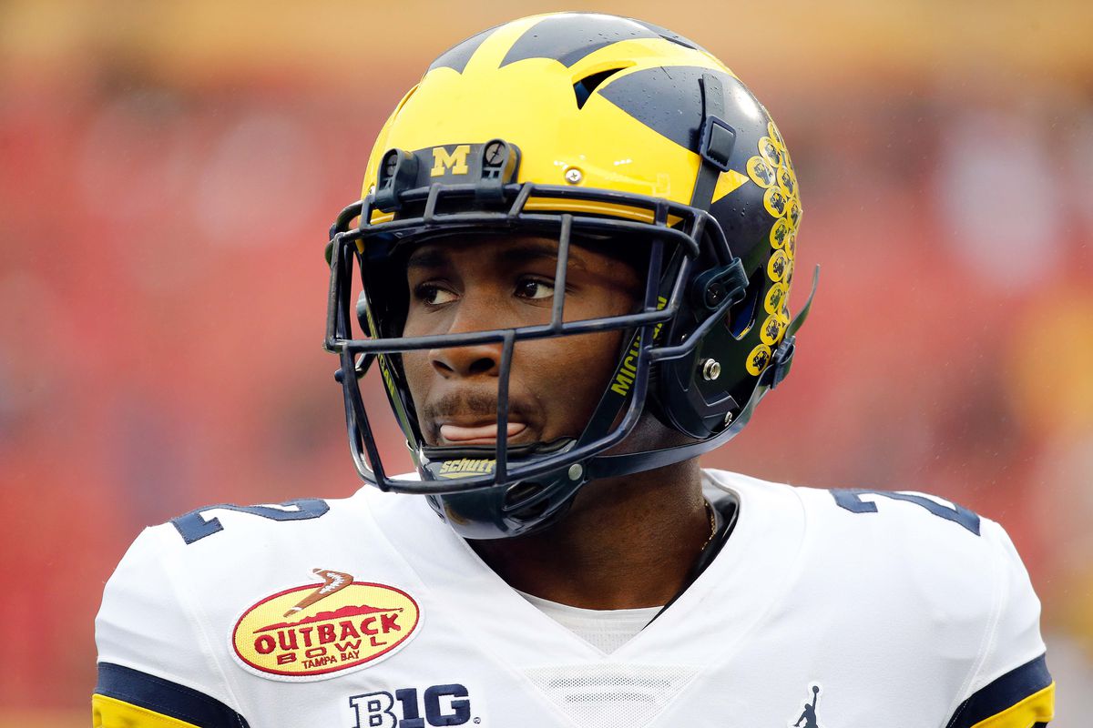 Michigan Wolverines CB David Long prior to the 2018 Outback Bowl against the South Carolina Gamecocks, Jan. 1, 2018.