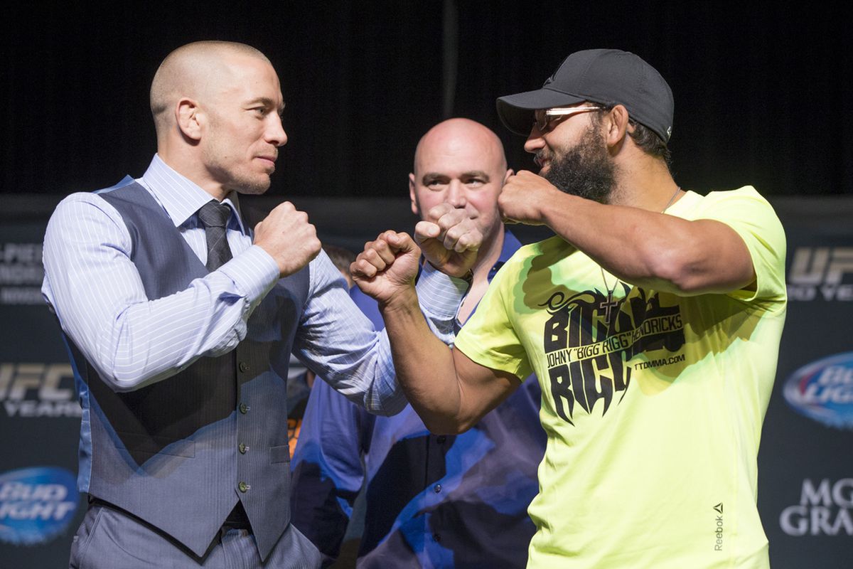 Georges St-Pierre will face Johny Hendricks in the UFC 167 main event Saturday.