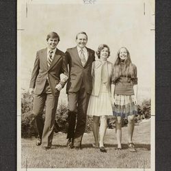 Elder L. Tom Perry with his wife, Virginia, and two of their children, 1972.