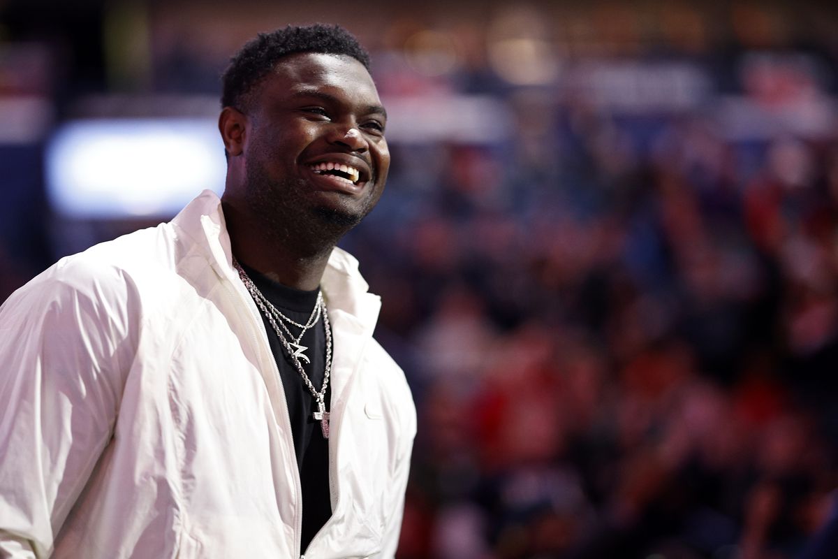 Zion Williamson #1 of the New Orleans Pelicans is seen prior to the game against the Minnesota Timberwolves at the Smoothie King Center on January 25, 2023 in New Orleans, Louisiana.&nbsp;