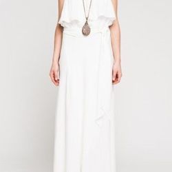 <b>Haute Hippie</b> Georgette Ruffle strapless dress, <a href="http://www.hautehippiestore.com/shop-1/hh/dresses/double-silk-georgette-ruffle-strapless-dress.html">$495</a> 