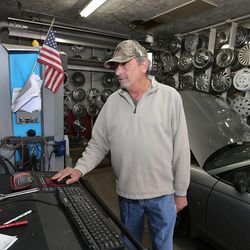 Bill Brown performs an emission test on a car at Capitol Muffler, Tuesday, Feb. 3, 2015, in Salt Lake City. HB110 contains motor vehicle emissions amendments that modify provisions related to motor vehicle emissions, and gives the Division of Motor Vehicles the authority to suspend a vehicle’s registration, certificate of title, license plate, or permit if the vehicle does not meet air emission standards.