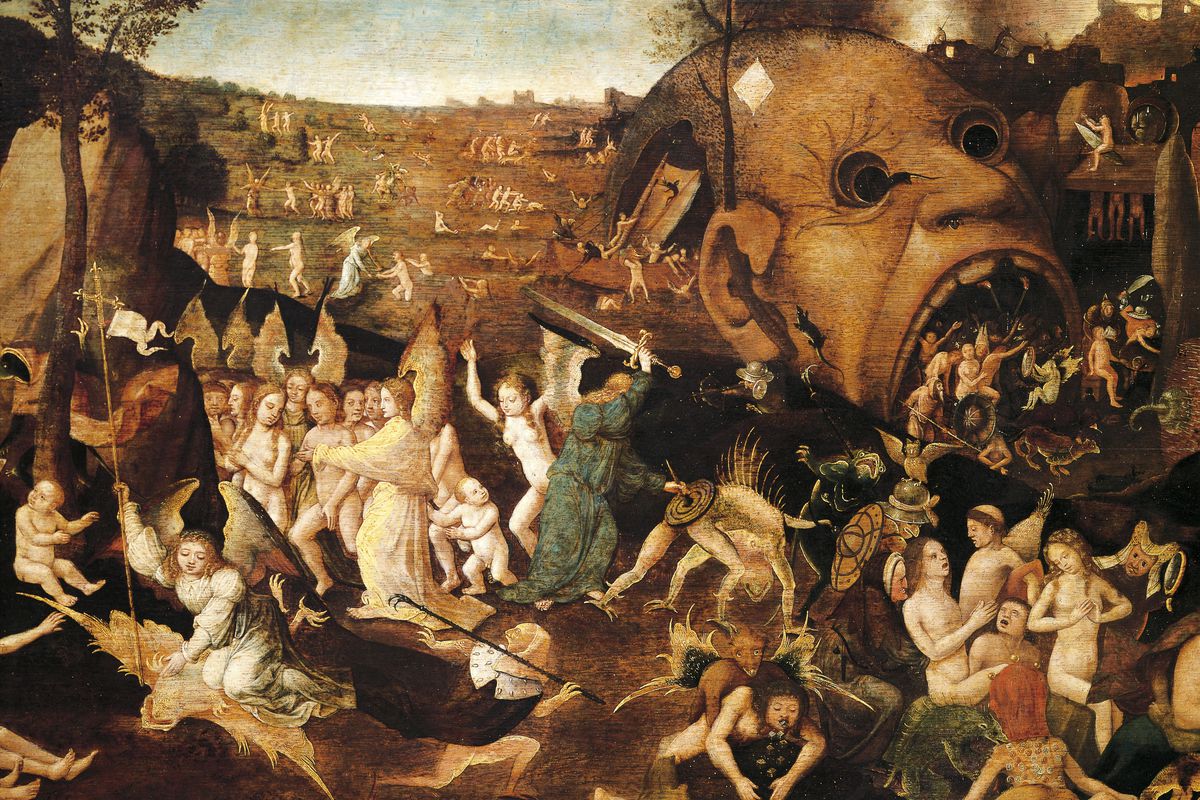 The Last Judgement, 1506-1508, by Hieronymus Bosch (ca 1450-1516), oil on canvas, 59x113 cm. Detail. (Photo by DeAgostini/Getty Images)