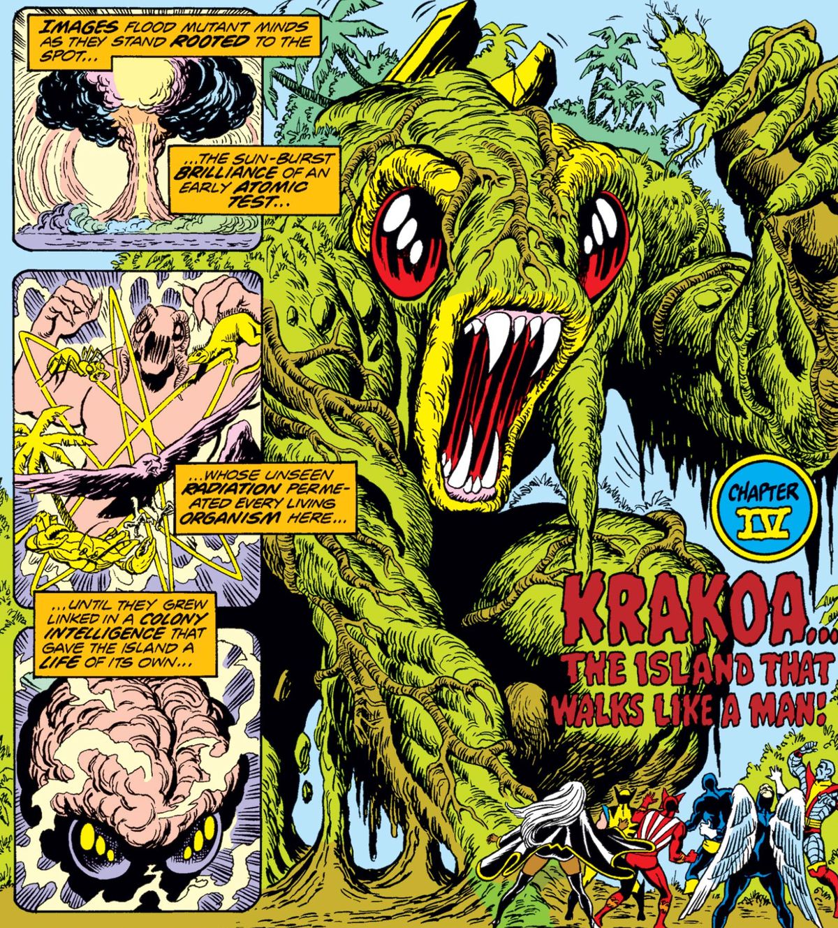Krakoa, the mutant sentient island, in Giant-Size X-Men #1, Marvel Comics (1975).
