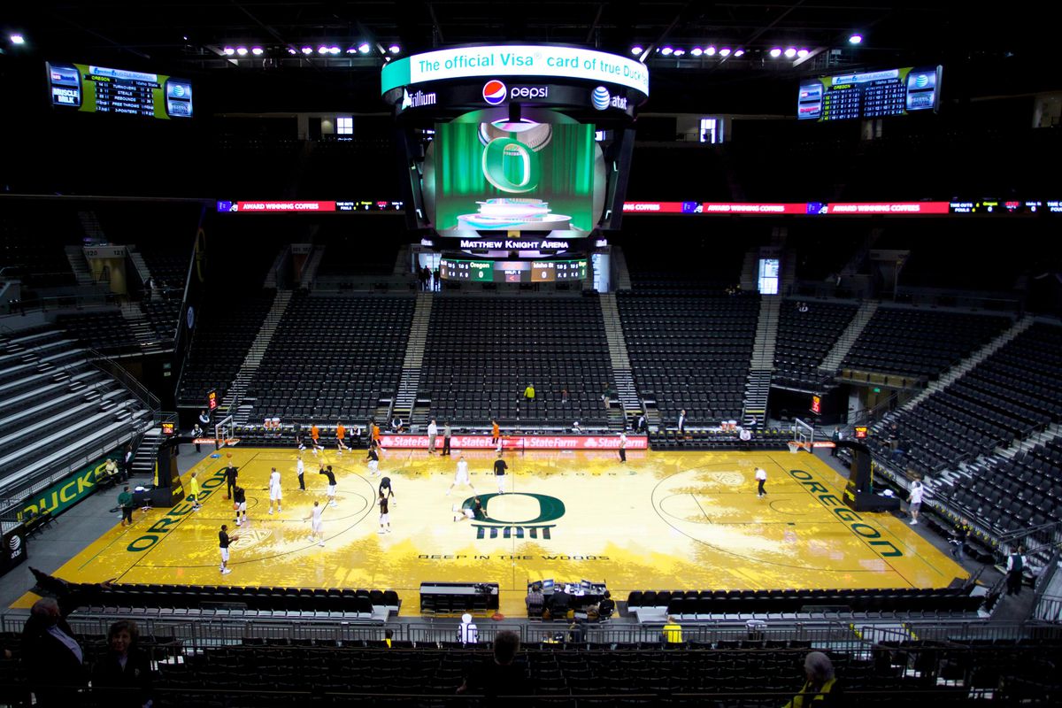 No, this isn't a live shot of Matthew Knight Arena. 