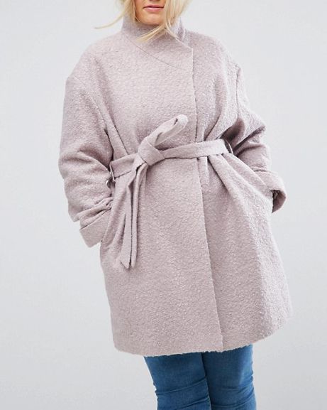 a pale pink coat