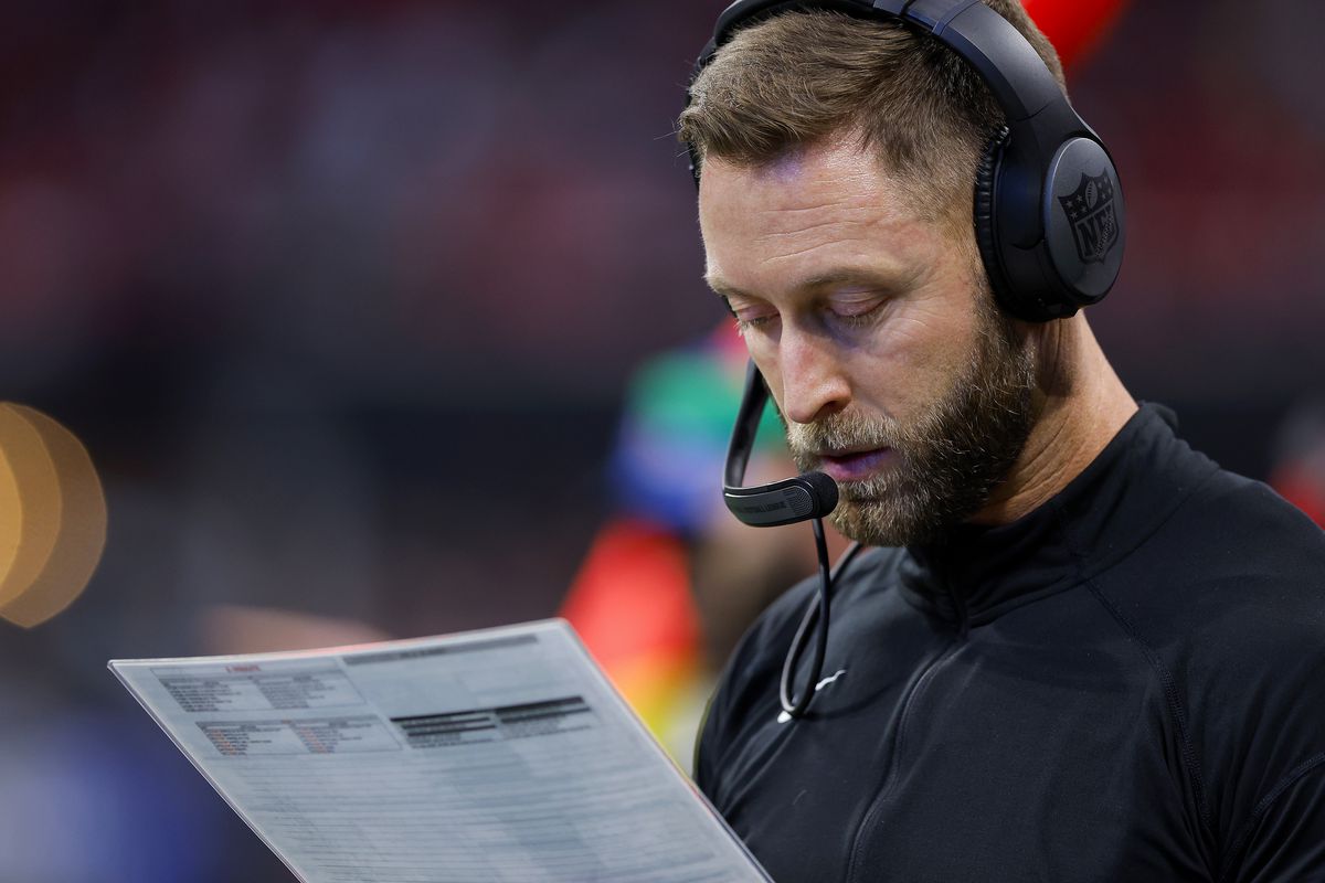 Head coach Kliff Kingsbury of the Arizona Cardinals on the sidelines during the third quarter in the game against the Atlanta Falcons at Mercedes-Benz Stadium on January 01, 2023 in Atlanta, Georgia.