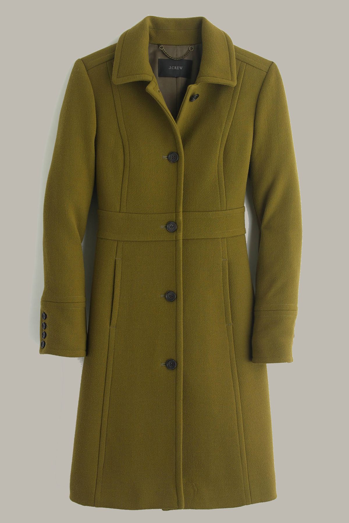 A green wool coat