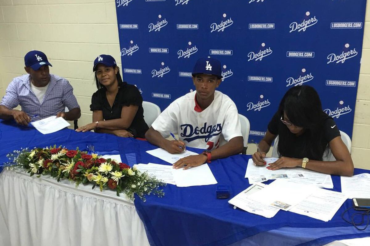 Dominican right-hander Eduard Cuello is among the Dodgers' reported additions during the 2016-2017 international signing period.