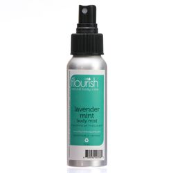 <b>Flourish Natural Body Care</b> Lavender Mint Body mist, <a href="http://flourishbodycare.com/shop/body-mists/lavender-mint-body-mist/">$10.99</a><br>Ingredients: Essential lavender and spearmint oils, purified water.