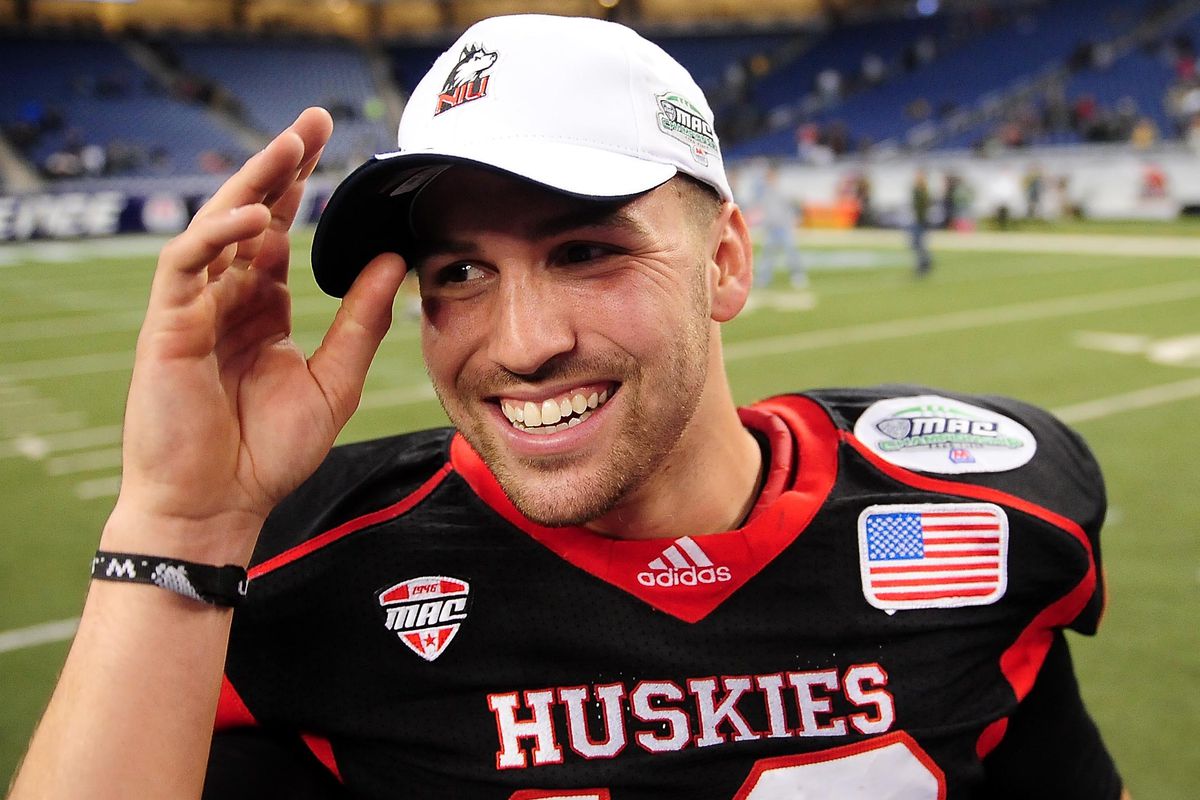 Harnish after the GoDaddy.com Bowl in 2012, his final game with NIU