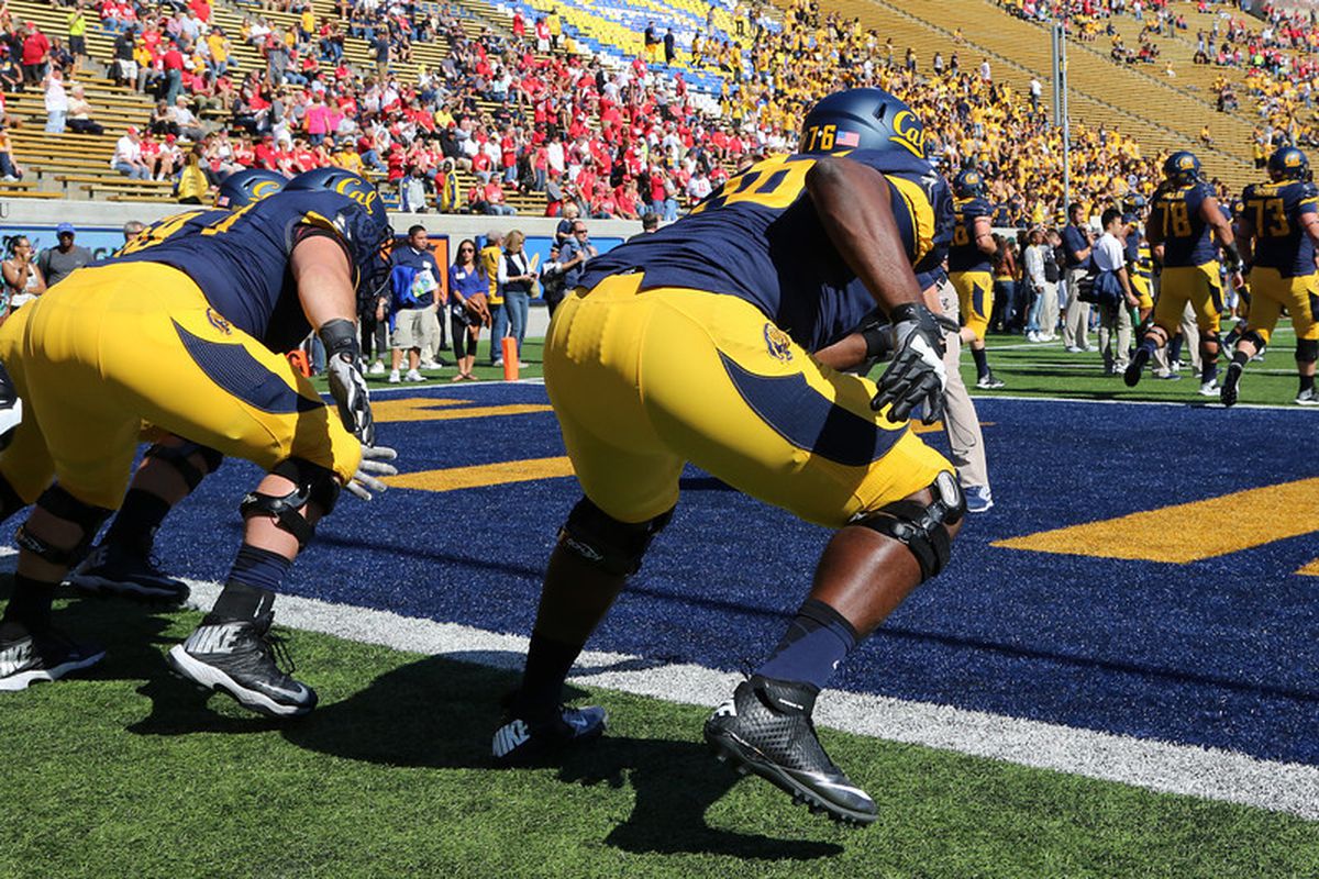 Cal offensive linemen get ready for 2014