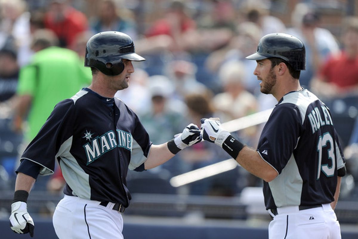 Adam Kennedy and Dustin Ackley reluctantly make nice