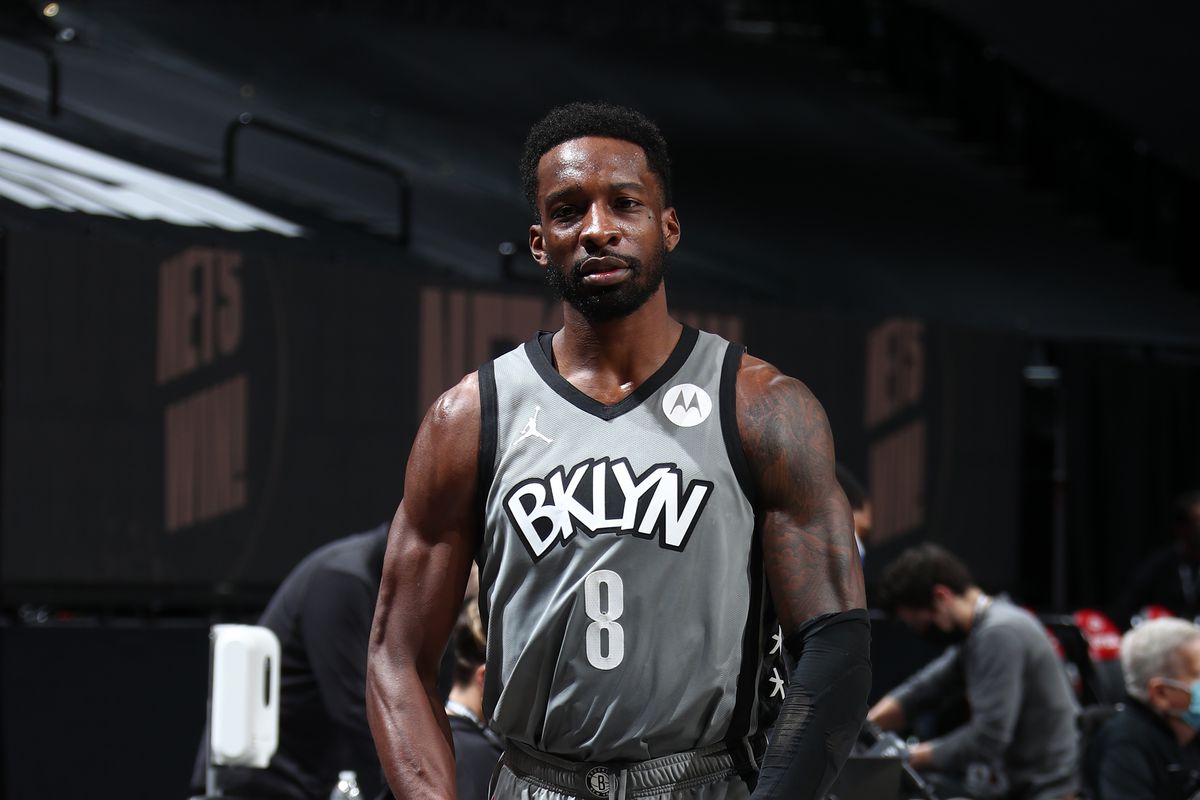 Jeff Green of the Brooklyn Nets looks on after a game against the Miami Heat on January 25, 2021 at Barclays Center in Brooklyn, New York.&nbsp;