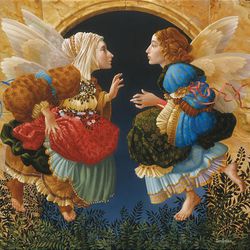 "Two Angels Discussing Botticelli," 1991