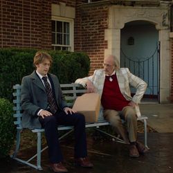 Eric Nelsen as Timmy Sanders and Christopher Lloyd as Professor Hargraves in a scene from "Web of Spies."