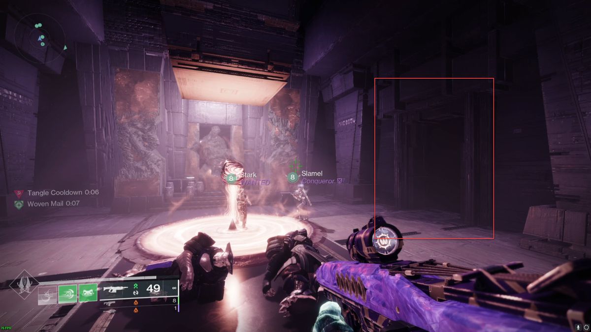 Image of the door in the second jumping puzzle.