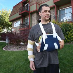 Paul Heaton is recovering Monday, Oct. 24, 2011, in Salt Lake City, from injuries he sustained last Tuesday when he was hit by a car while riding his bicycle.