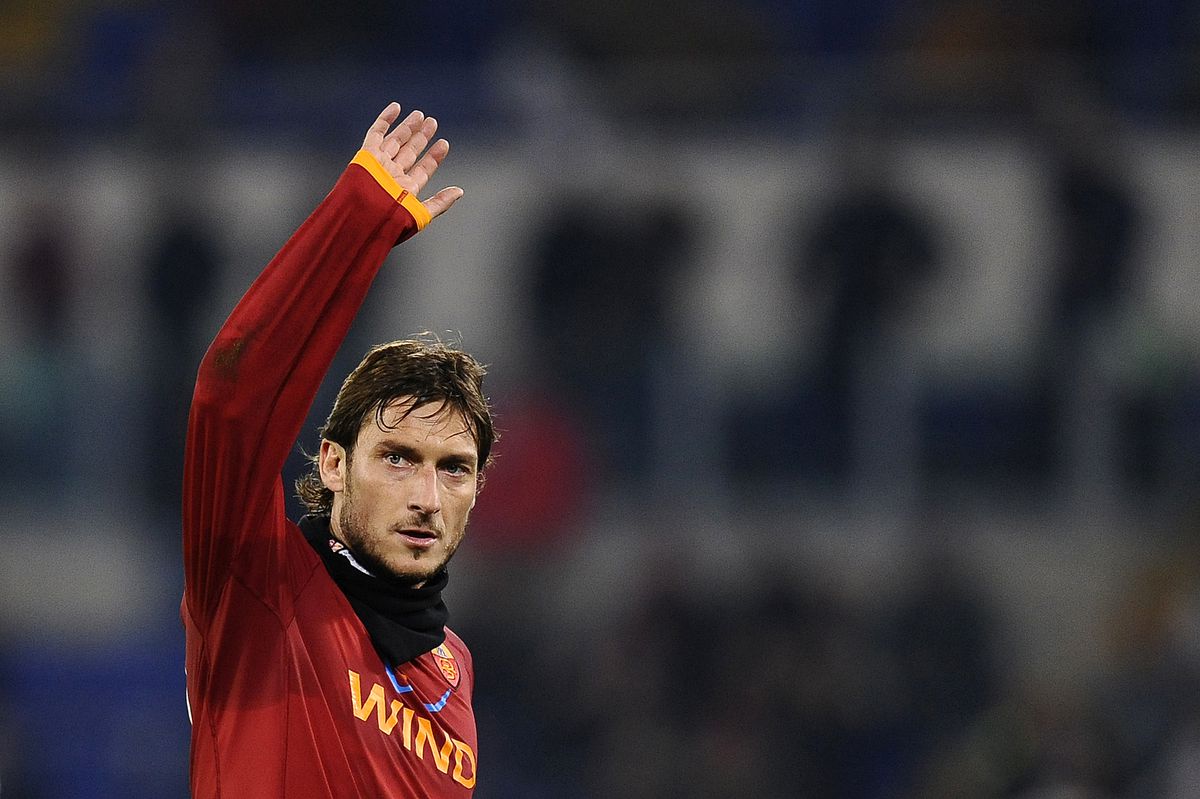 AS Roma Francesco Totti gestures during