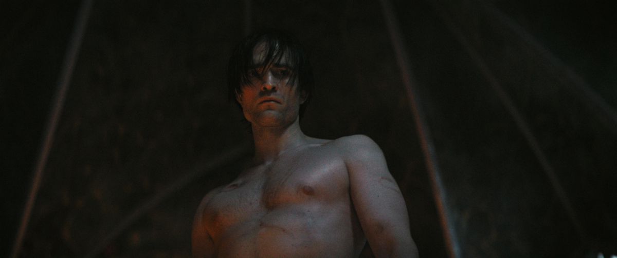 Robert Pattinson is shirtless Bruce Wayne, very cool.