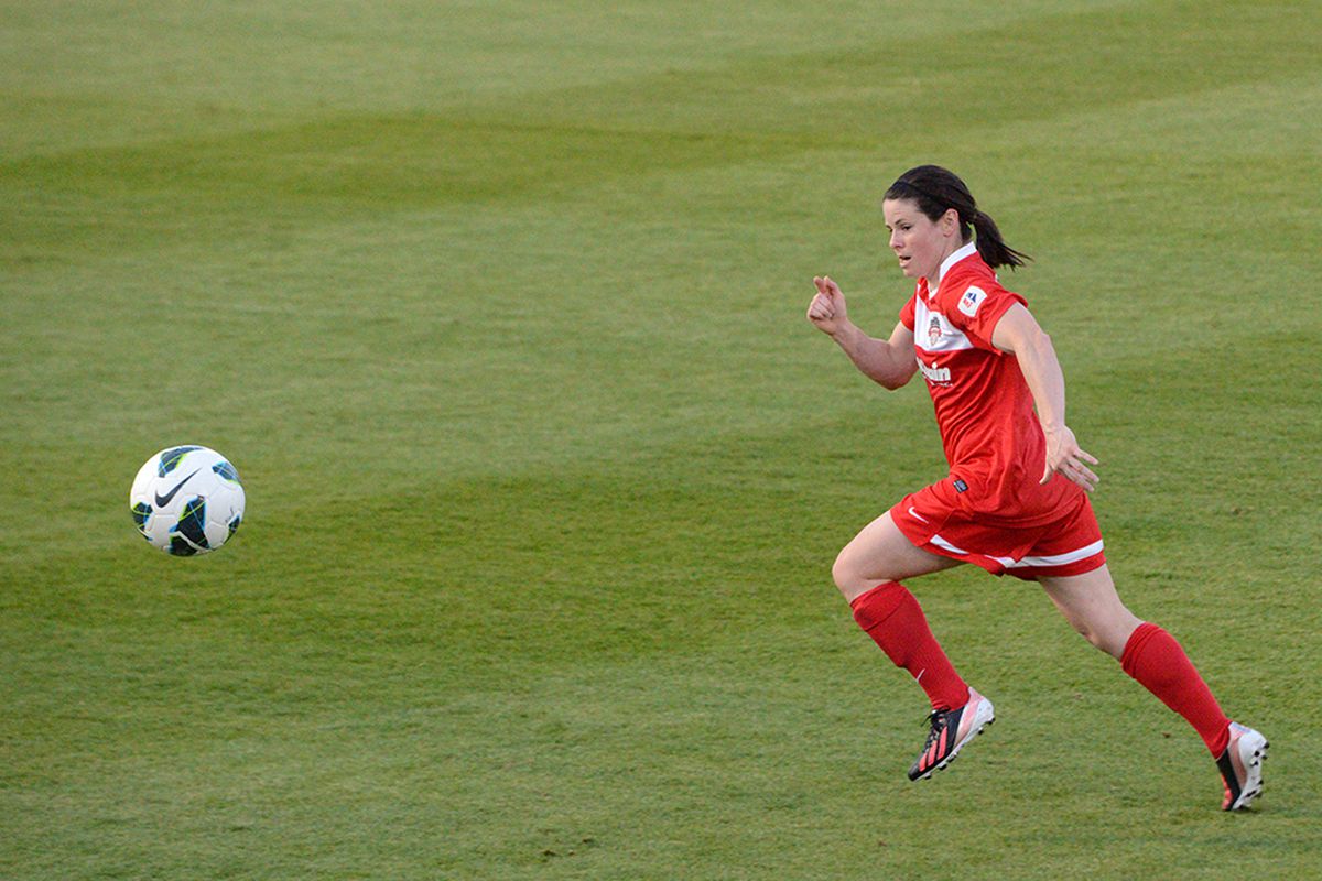 Washington Spirit midfielder Diana Matheson has led the attack early in the season.